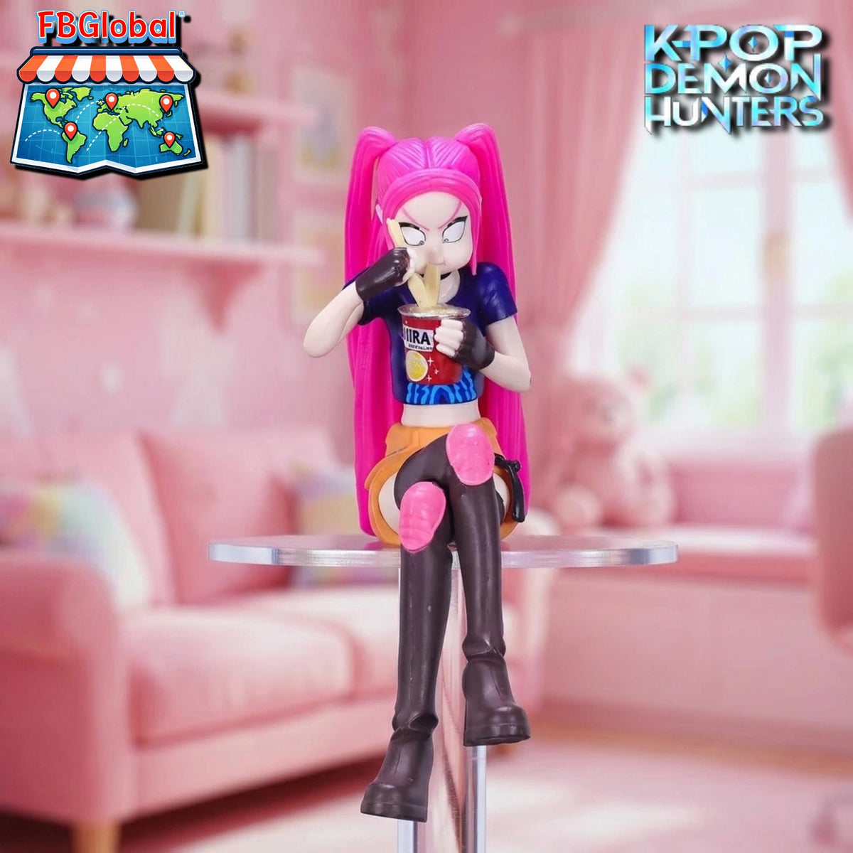 Anime Style K-Pop Sitting Collectible Dolls, Demon Hunter Toy Set, HUNTR/X