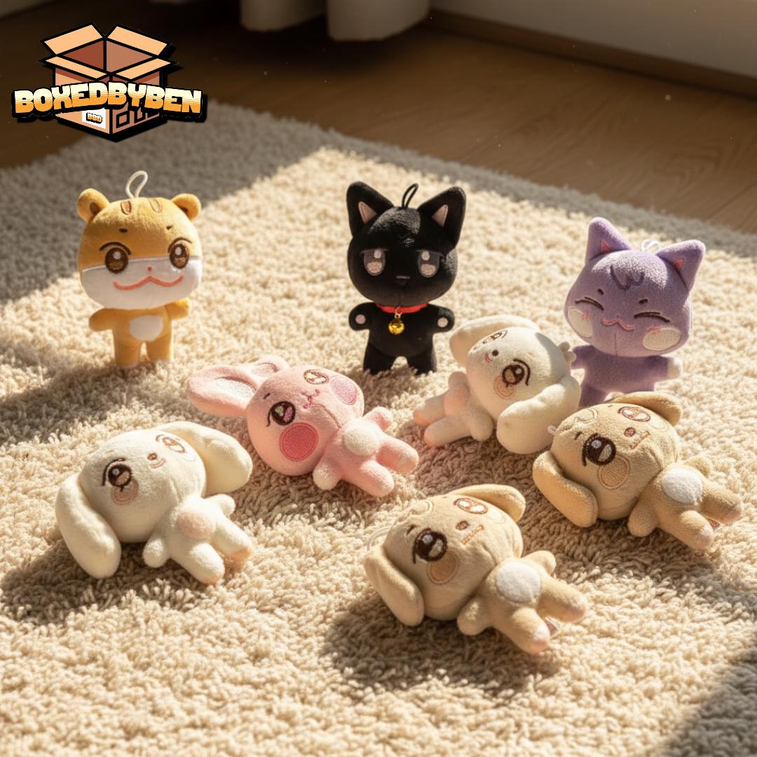 KPop ATEEZ Stuffed Aniteez Animal Keychain Kawaii Backpack Charm ATINY