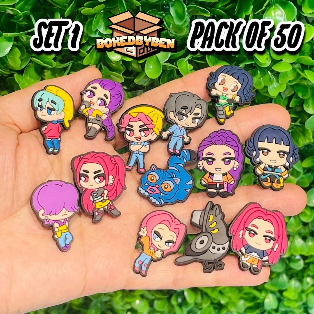K-Pop Demon Hunters Inspired Croc Charms Set 13-100 PC