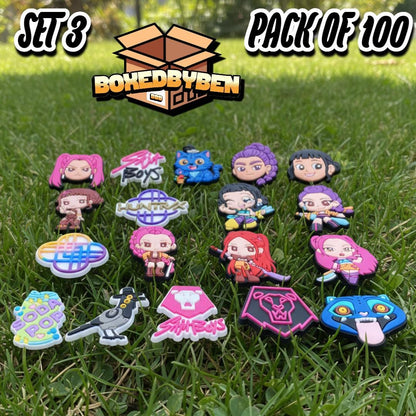 K-Pop Demon Hunters Inspired Croc Charms Set 13-100 PC