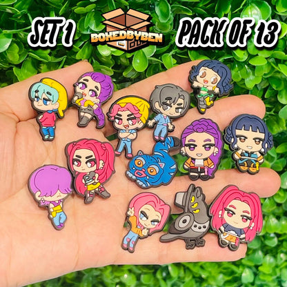 K-Pop Demon Hunters Inspired Croc Charms Set 13-100 PC