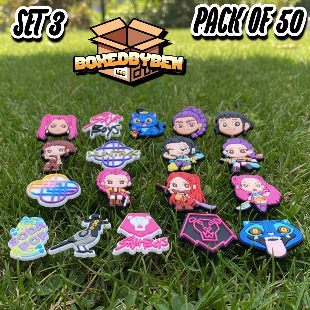 K-Pop Demon Hunters Inspired Croc Charms Set 13-100 PC