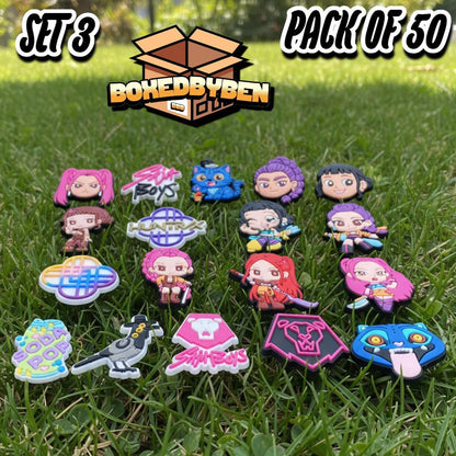 K-Pop Demon Hunters Inspired Croc Charms Set 13-100 PC