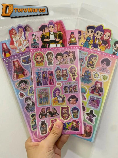 DIY K-Pop Demon Hunters Holographic Laser-Cut Stickers