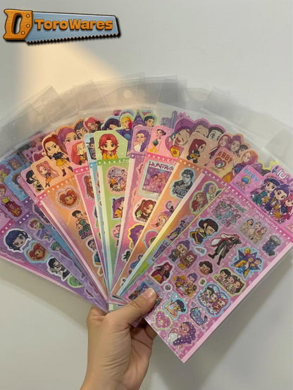 DIY K-Pop Demon Hunters Holographic Laser-Cut Stickers