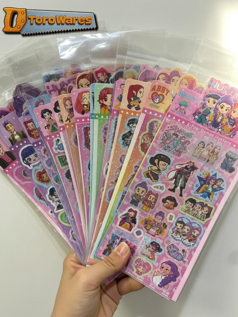 DIY K-Pop Demon Hunters Holographic Laser-Cut Stickers