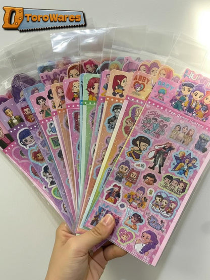 DIY K-Pop Demon Hunters Holographic Laser-Cut Stickers