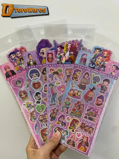 DIY K-Pop Demon Hunters Holographic Laser-Cut Stickers
