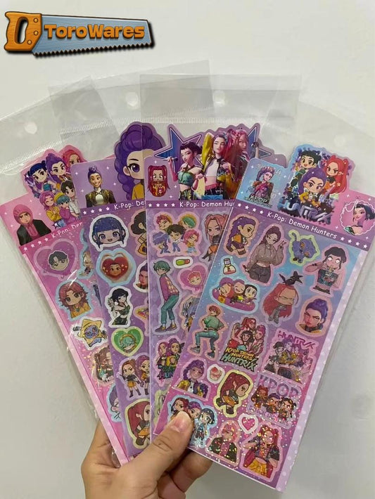 DIY K-Pop Demon Hunters Holographic Laser-Cut Stickers