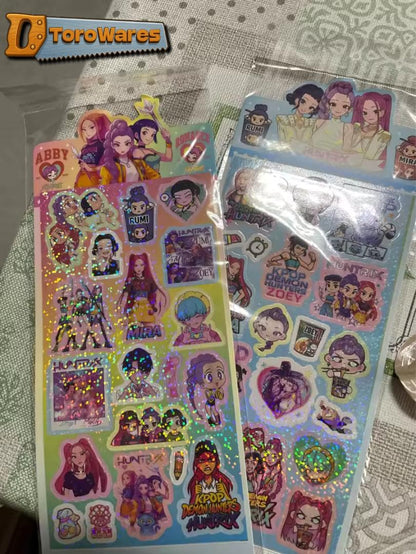 DIY K-Pop Demon Hunters Holographic Laser-Cut Stickers