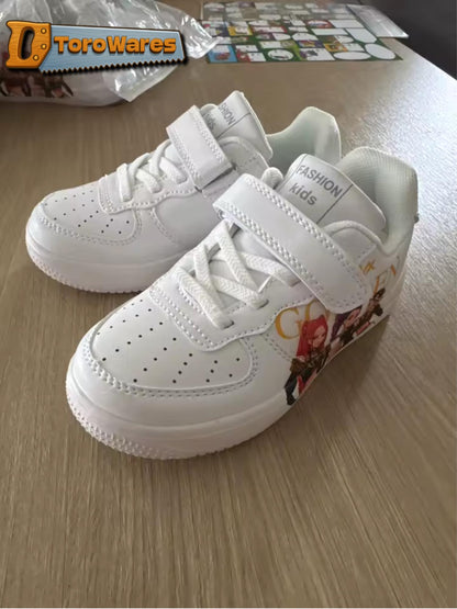 Kids K-Pop Demon Hunters Inspired Graphic Hook & Loop/Lace Shoes