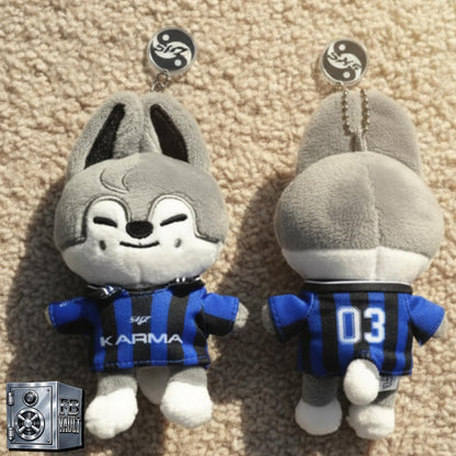 K-Pop Stray Kids SKZOO KARMA Plush Keychain With Football Tee Top