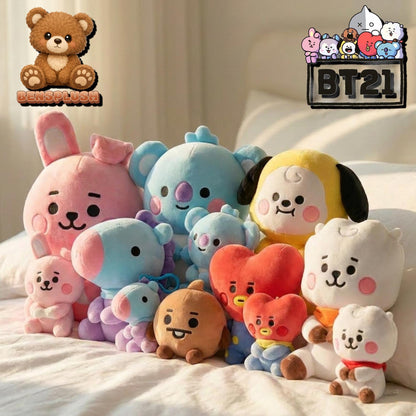 22CM 12CM BT21 Kpop Inspired Group Character Plushies Set