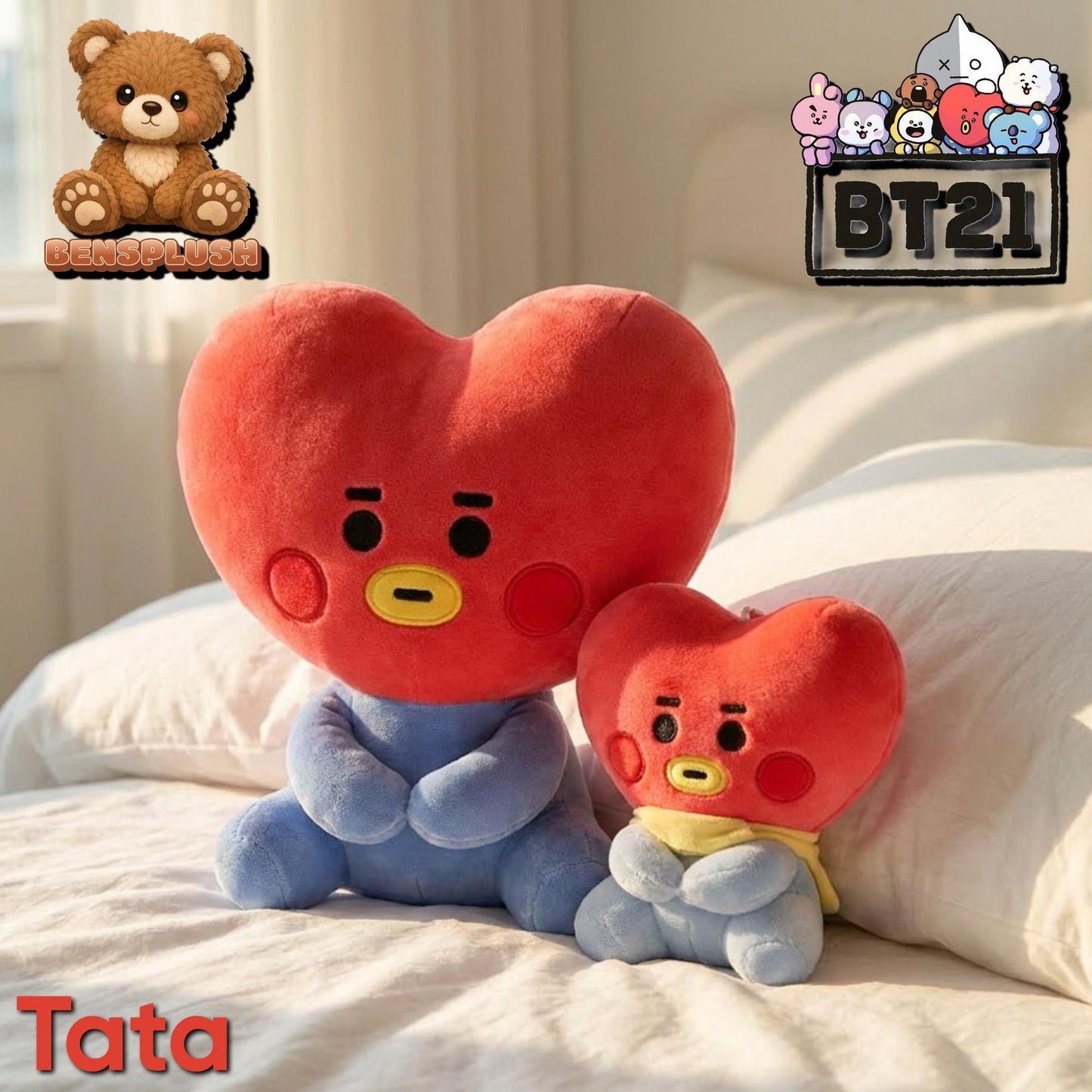 22CM 12CM BT21 Kpop Inspired Group Character Plushies Set
