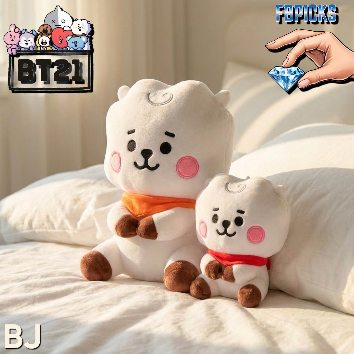 22/12CM BT21 KPop Group Inspired Plushies Set