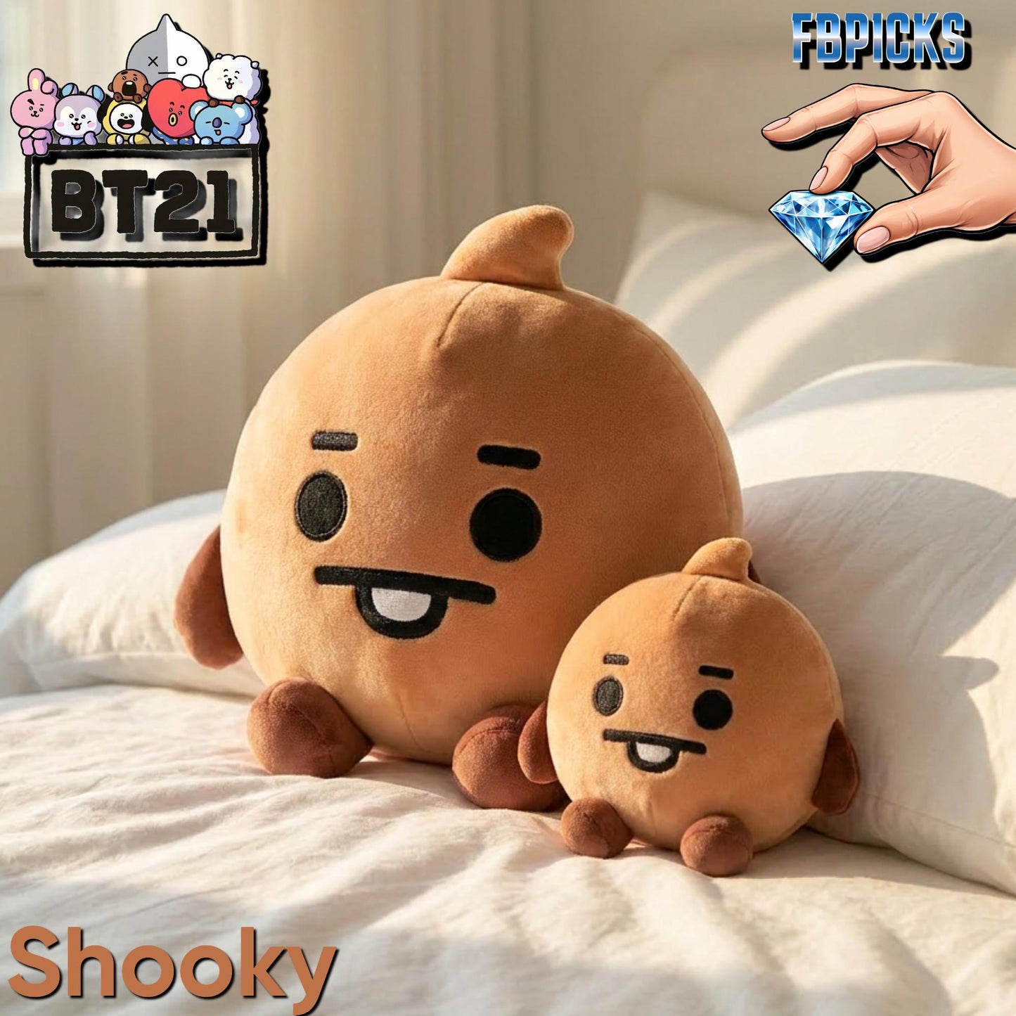 22/12CM BT21 KPop Group Inspired Plushies Set